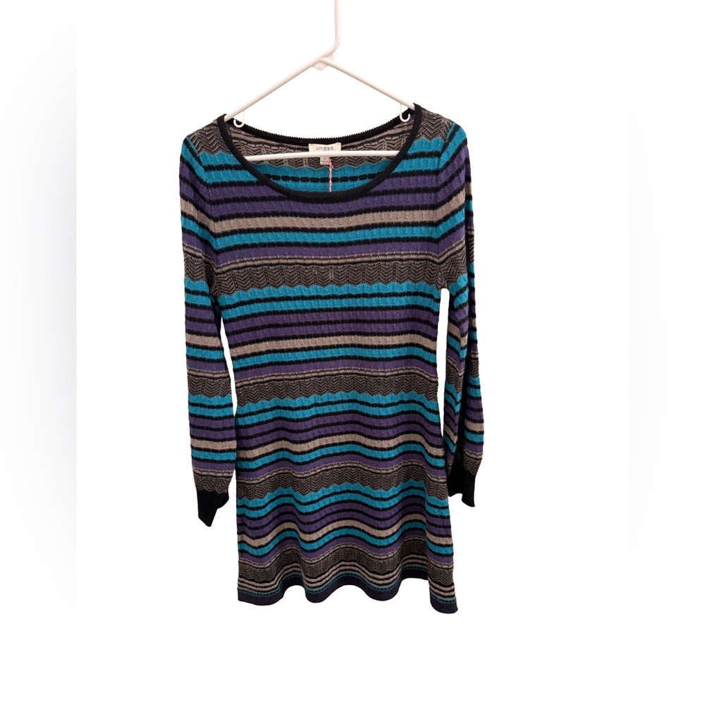 Umgee Striped Sweater Dress